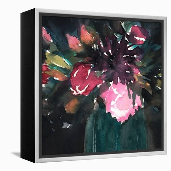 Bouquet Noir II-Annie Warren-Framed Stretched Canvas