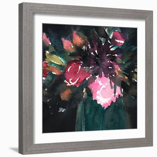 Bouquet Noir II-Annie Warren-Framed Art Print