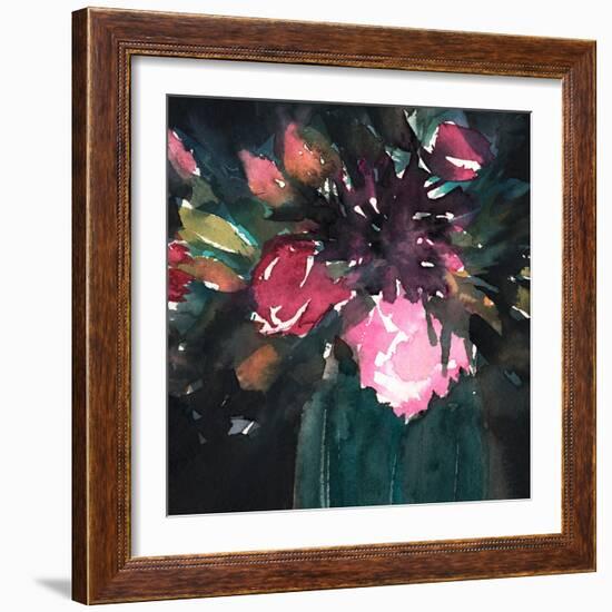 Bouquet Noir II-Annie Warren-Framed Art Print