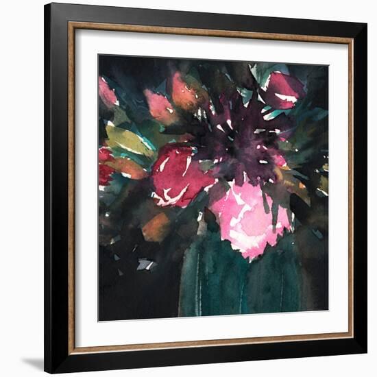 Bouquet Noir II-Annie Warren-Framed Art Print