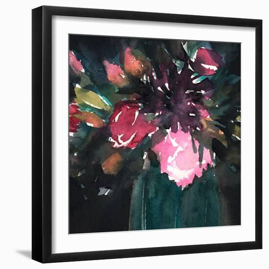 Bouquet Noir II-Annie Warren-Framed Premium Giclee Print