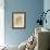 Bouquet of Blue Hydrangea-Cheri Blum-Framed Art Print displayed on a wall