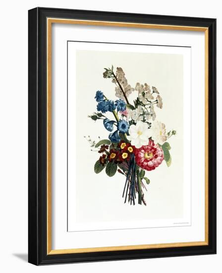 Bouquet of Camellia and Auricula-Jean Louis Prevost-Framed Giclee Print