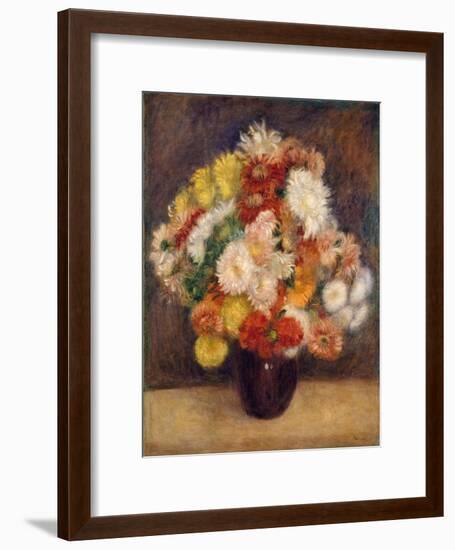 Bouquet of Chrysanthemums, 1881-Pierre-Auguste Renoir-Framed Giclee Print