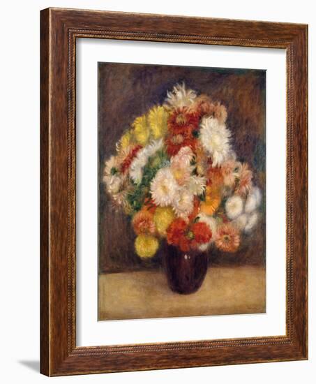 Bouquet of Chrysanthemums, 1881-Pierre-Auguste Renoir-Framed Giclee Print