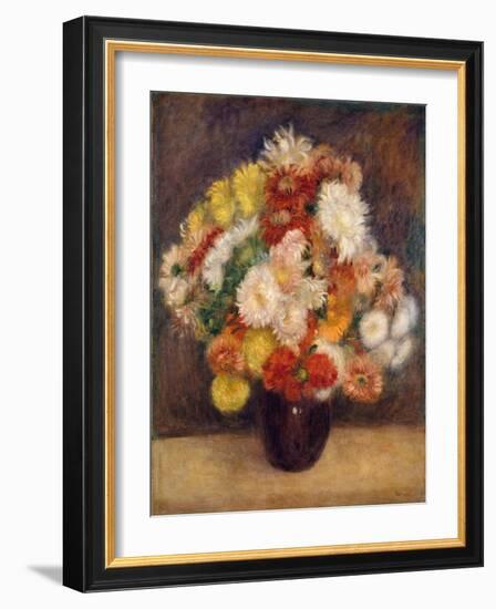 Bouquet of Chrysanthemums, 1881-Pierre-Auguste Renoir-Framed Giclee Print