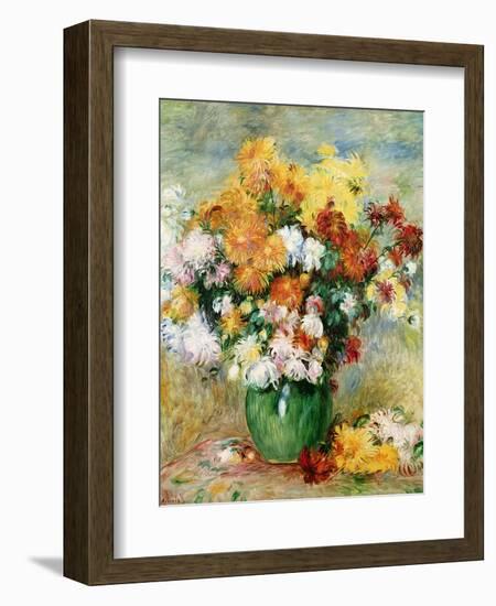 Bouquet of Chrysanthemums, circa 1884-Pierre-Auguste Renoir-Framed Premium Giclee Print