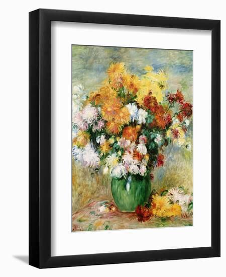 Bouquet of Chrysanthemums, circa 1884-Pierre-Auguste Renoir-Framed Premium Giclee Print