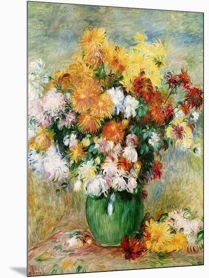 Bouquet of Chrysanthemums, circa 1884-Pierre-Auguste Renoir-Mounted Premium Giclee Print