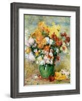 Bouquet of Chrysanthemums, circa 1884-Pierre-Auguste Renoir-Framed Giclee Print