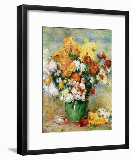 Bouquet of Chrysanthemums, circa 1884-Pierre-Auguste Renoir-Framed Giclee Print