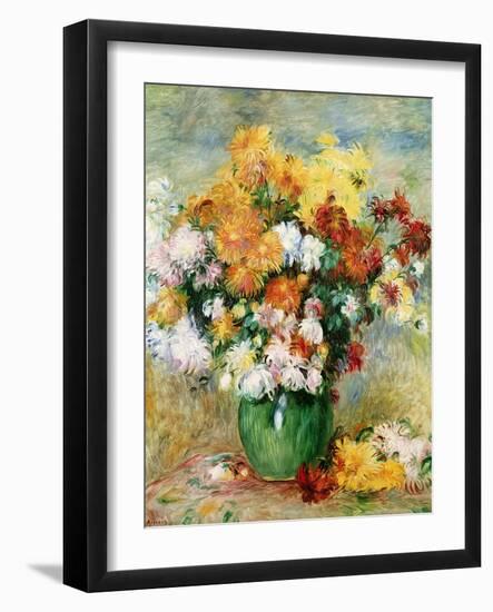 Bouquet of Chrysanthemums, circa 1884-Pierre-Auguste Renoir-Framed Giclee Print