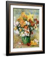 Bouquet of Chrysanthemums, circa 1884-Pierre-Auguste Renoir-Framed Giclee Print