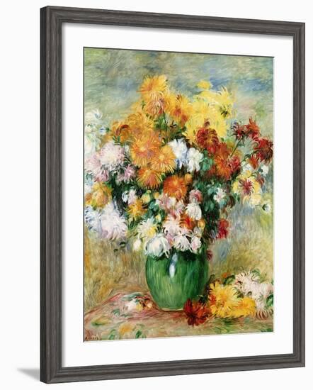 Bouquet of Chrysanthemums, circa 1884-Pierre-Auguste Renoir-Framed Giclee Print