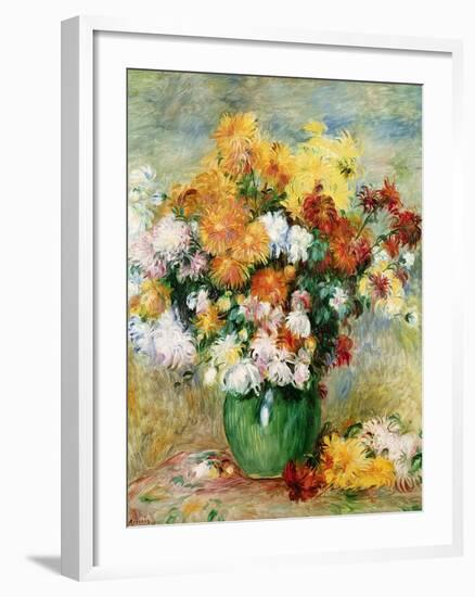 Bouquet of Chrysanthemums, circa 1884-Pierre-Auguste Renoir-Framed Giclee Print