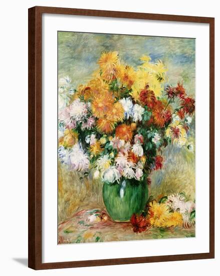 Bouquet of Chrysanthemums, circa 1884-Pierre-Auguste Renoir-Framed Giclee Print