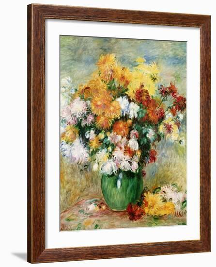 Bouquet of Chrysanthemums, circa 1884-Pierre-Auguste Renoir-Framed Giclee Print