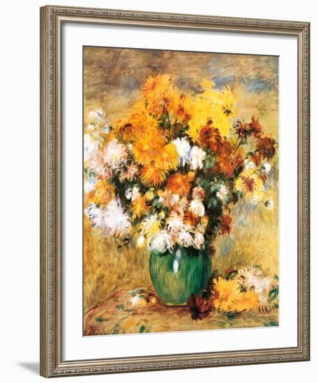 Bouquet of Chrysanthemums-Pierre-Auguste Renoir-Framed Art Print