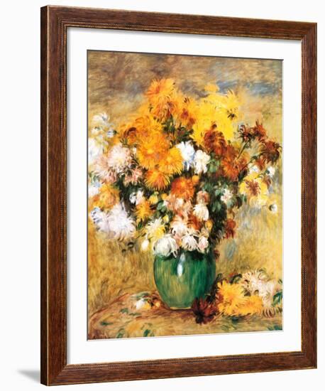 Bouquet of Chrysanthemums-Pierre-Auguste Renoir-Framed Art Print