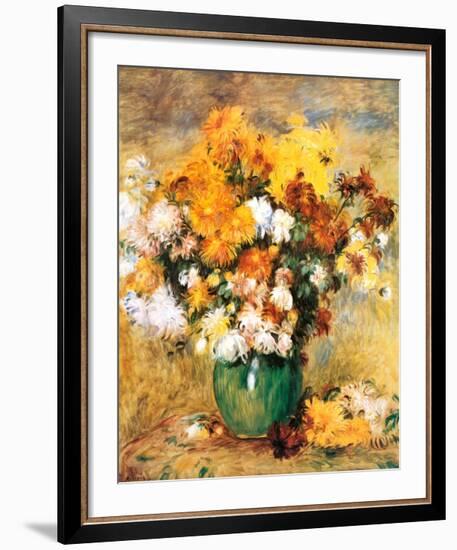 Bouquet of Chrysanthemums-Pierre-Auguste Renoir-Framed Art Print