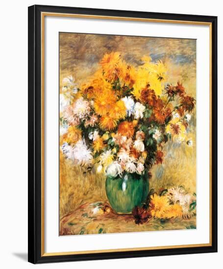 Bouquet of Chrysanthemums-Pierre-Auguste Renoir-Framed Art Print