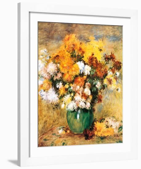 Bouquet of Chrysanthemums-Pierre-Auguste Renoir-Framed Art Print