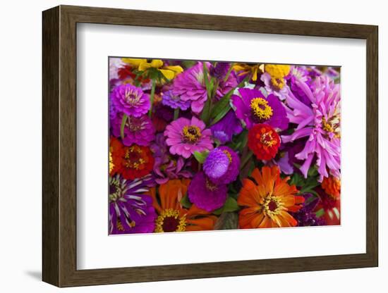 Bouquet of Colorful at a Farmers' Market, Savannah, Georgia, USA-Joanne Wells-Framed Photographic Print