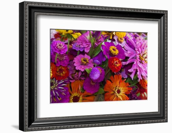 Bouquet of Colorful at a Farmers' Market, Savannah, Georgia, USA-Joanne Wells-Framed Photographic Print