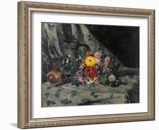 Bouquet of Dahlias-Paul Cézanne-Framed Giclee Print