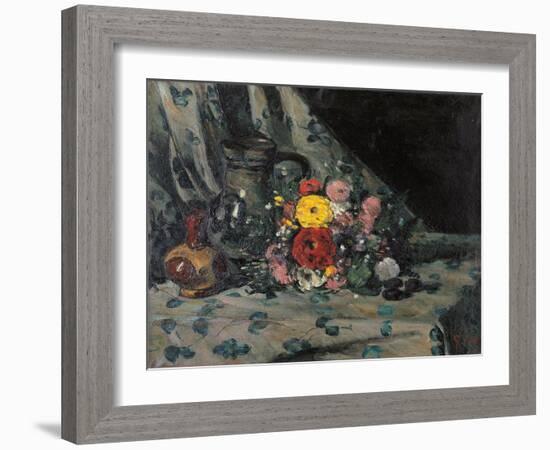 Bouquet of Dahlias-Paul Cézanne-Framed Giclee Print