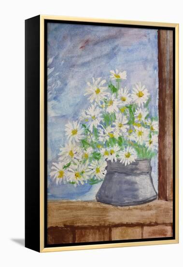 Bouquet Of Daisies-kirilstanchev-Framed Stretched Canvas