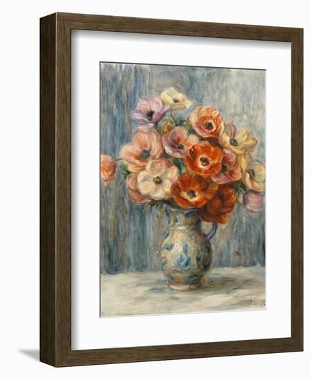 Bouquet of Flowers in a Ceramic Vase-Pierre-Auguste Renoir-Framed Giclee Print