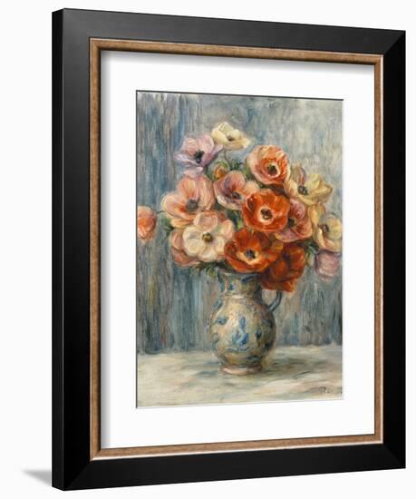 Bouquet of Flowers in a Ceramic Vase-Pierre-Auguste Renoir-Framed Giclee Print