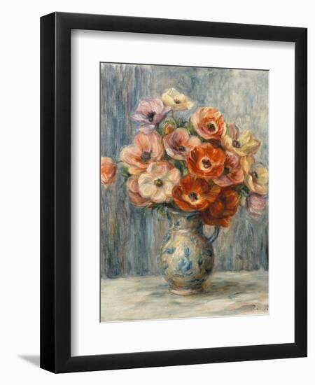 Bouquet of Flowers in a Ceramic Vase-Pierre-Auguste Renoir-Framed Giclee Print