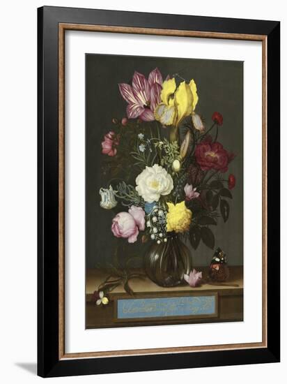 Bouquet of Flowers in a Glass Vase, 1621-Ambrosius Bosschaert-Framed Giclee Print