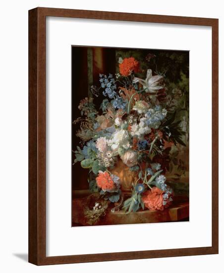 Bouquet of Flowers in a Landscape-Jan van Huysum-Framed Giclee Print