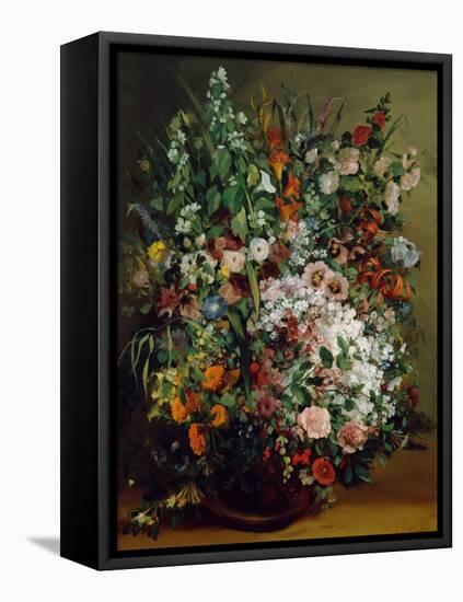 Bouquet of Flowers in a Vase. 1862-Gustave Courbet-Framed Premier Image Canvas