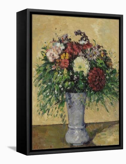 Bouquet of Flowers in a Vase, circa 1877-Paul Cézanne-Framed Premier Image Canvas