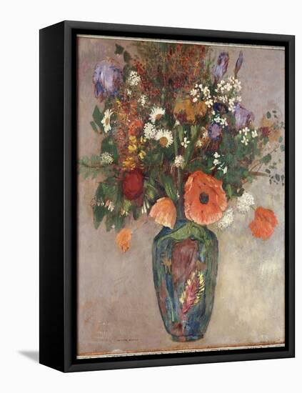Bouquet of Flowers in a Vase-Odilon Redon-Framed Premier Image Canvas
