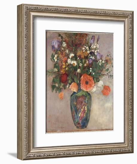 Bouquet of Flowers in a Vase-Odilon Redon-Framed Giclee Print