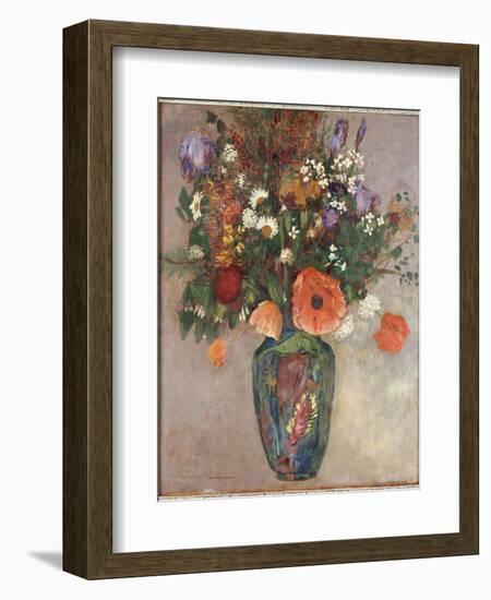 Bouquet of Flowers in a Vase-Odilon Redon-Framed Giclee Print