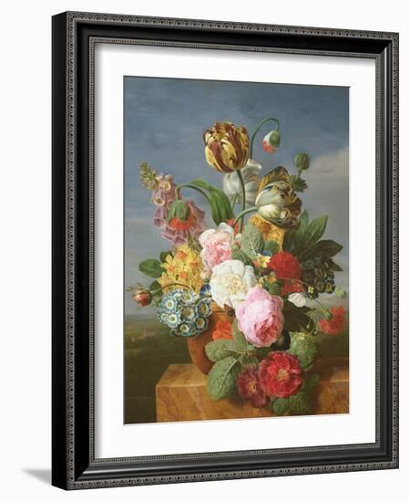 Bouquet of Flowers in a Vase-Jan Frans van Dael-Framed Premium Giclee Print