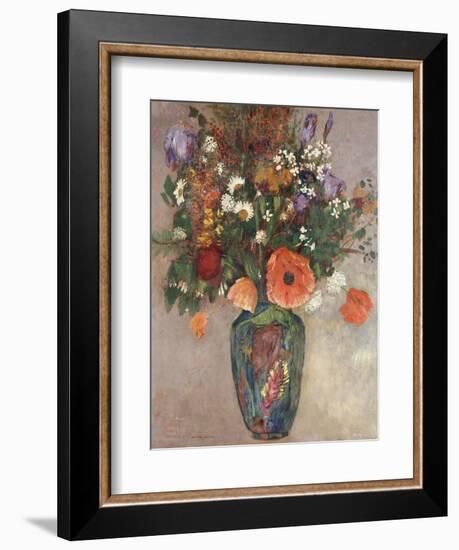 Bouquet of Flowers in a Vase-Odilon Redon-Framed Giclee Print