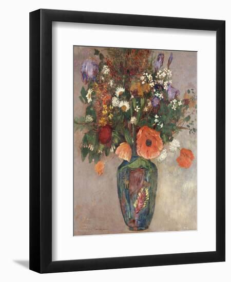 Bouquet of Flowers in a Vase-Odilon Redon-Framed Giclee Print