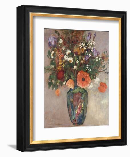 Bouquet of Flowers in a Vase-Odilon Redon-Framed Giclee Print