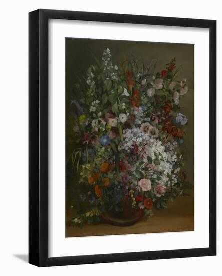 Bouquet of Flowers in a Vase-Gustave Courbet-Framed Giclee Print