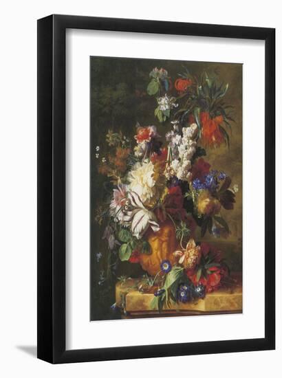 Bouquet Of Flowers In An Urn-Jan van Huysum-Framed Premium Giclee Print