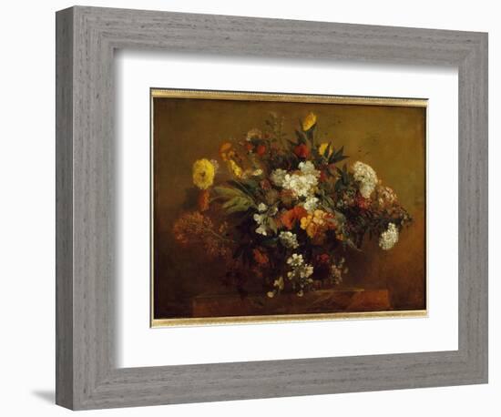Bouquet of Flowers. Painting by Eugene Delacroix (1798-1863), 19Th Century. Oil on Canvas. Dim: 0,6-Ferdinand Victor Eugene Delacroix-Framed Giclee Print