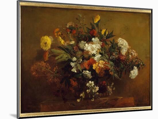 Bouquet of Flowers. Painting by Eugene Delacroix (1798-1863), 19Th Century. Oil on Canvas. Dim: 0,6-Ferdinand Victor Eugene Delacroix-Mounted Giclee Print