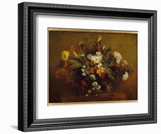 Bouquet of Flowers. Painting by Eugene Delacroix (1798-1863), 19Th Century. Oil on Canvas. Dim: 0,6-Ferdinand Victor Eugene Delacroix-Framed Giclee Print